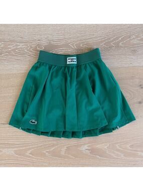 Lacoste X Bandier Performance Tennis Skirt Size Estimated S Green White